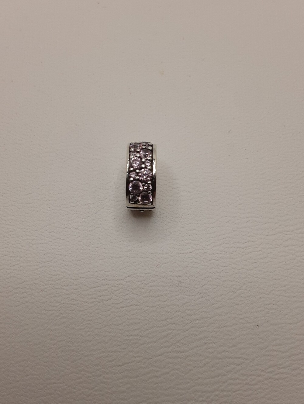 Authentic Pandora Pave Pink Clip Charm - EUC